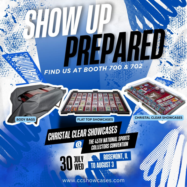 Trade show readiness campaign graphic for sports collectors convention