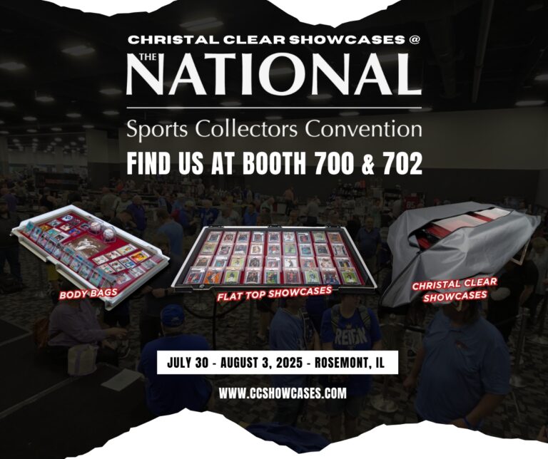 Sports collectors convention exhibitor promotion for display showcase products