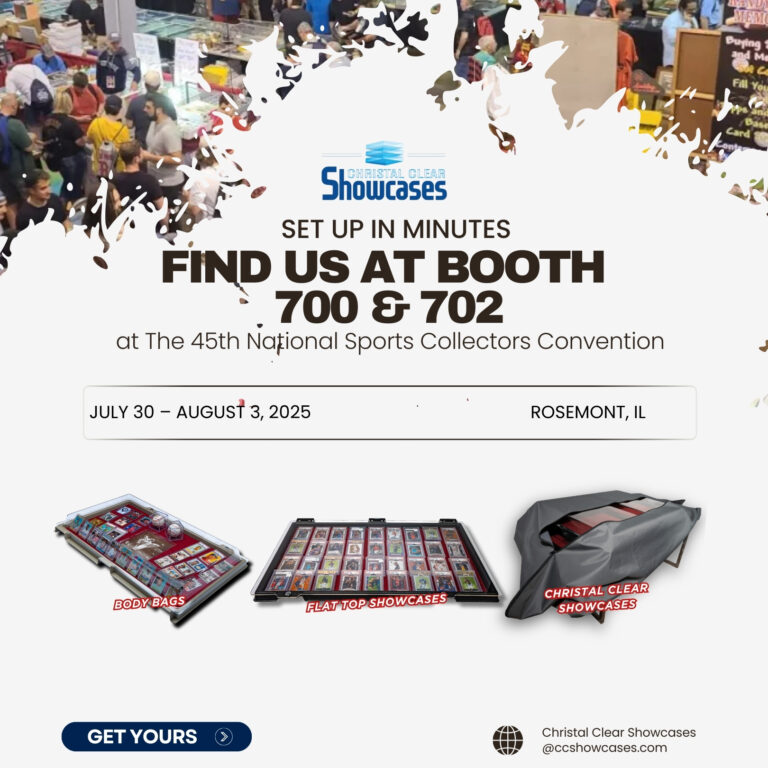 Sports collectors convention booth location graphic for exhibitors