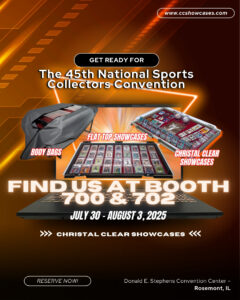 Sports collectors convention preparation graphic for exhibitors and dealers