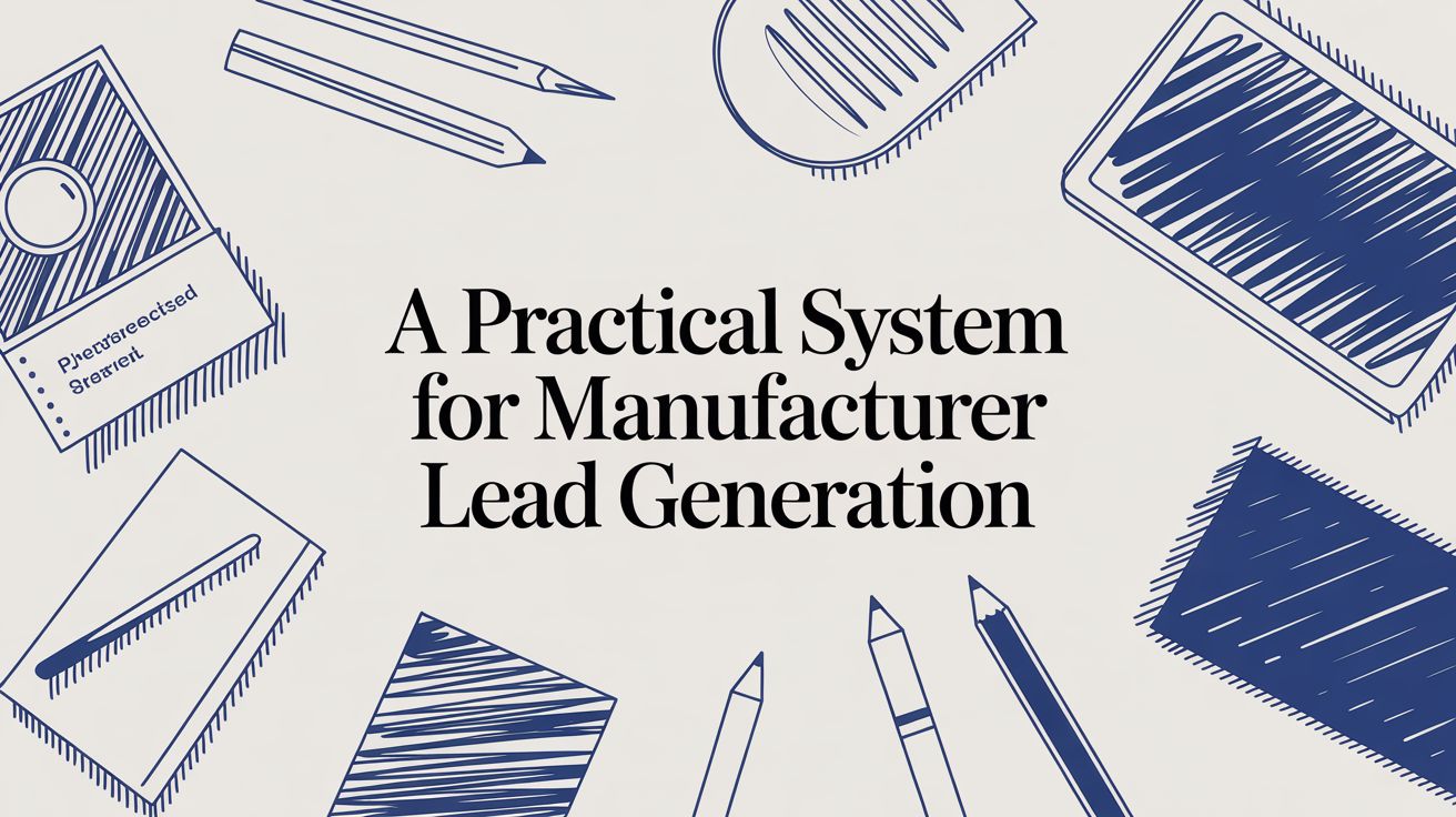 Practical manufacturer lead generation system illustrating B2B marketing strategy and industrial growth planning