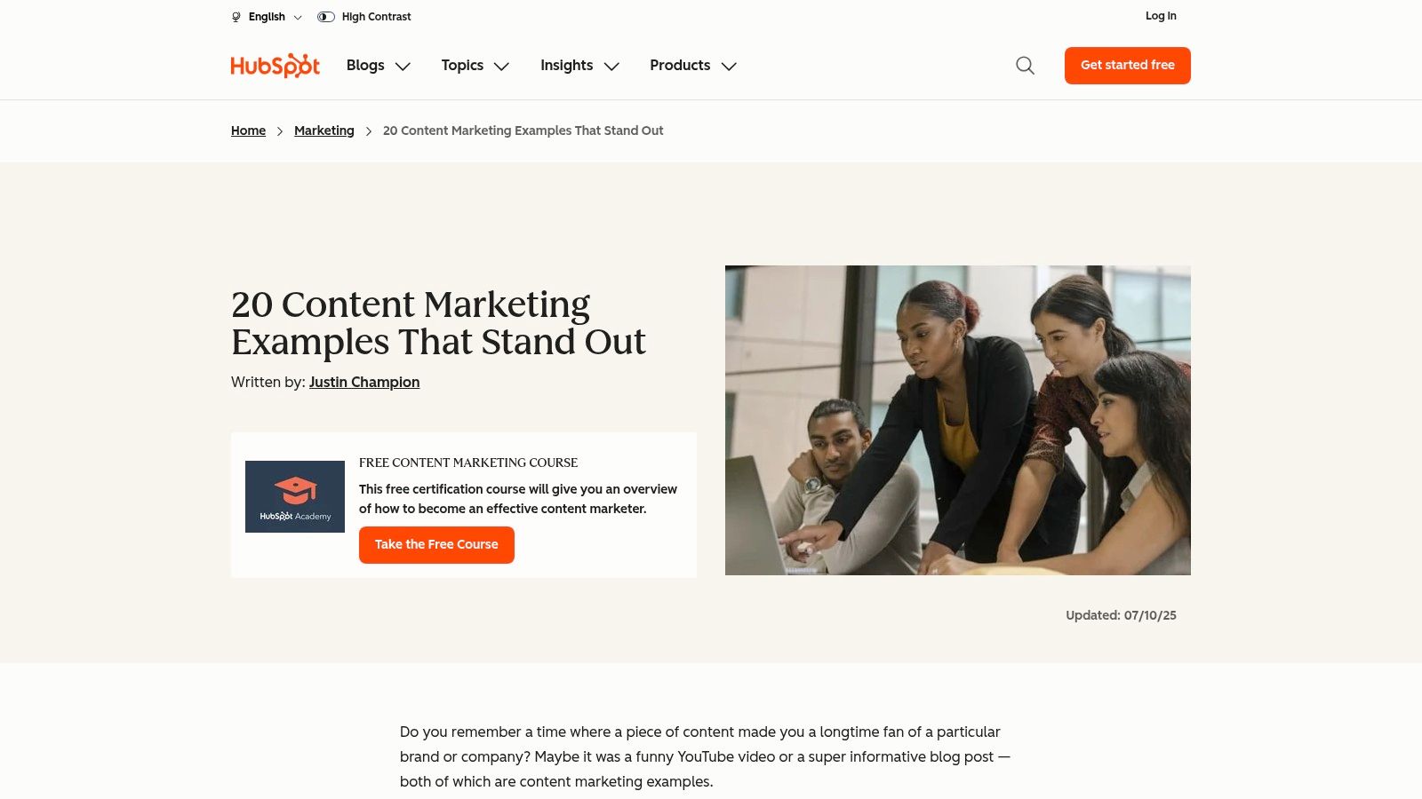 HubSpot: The Practical Inspiration Roundup