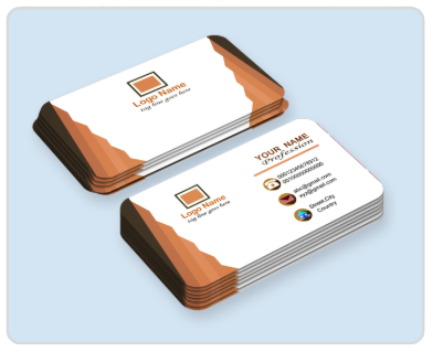 Full-color business card printing example