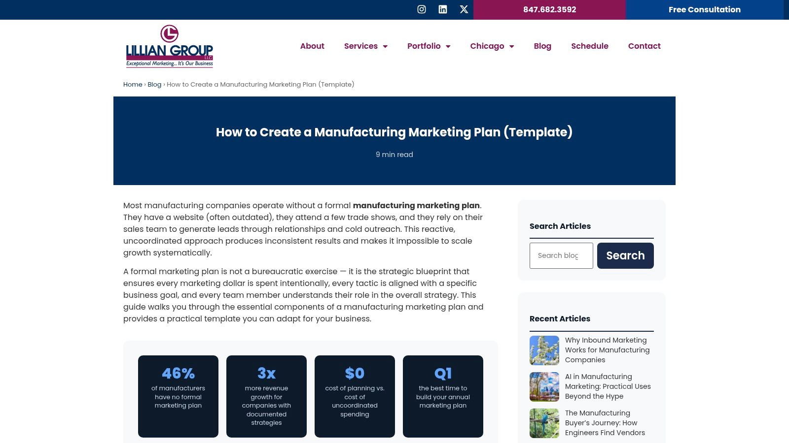 Lillian Group Marketing – How to Create a Manufacturing Marketing Plan (Template)
